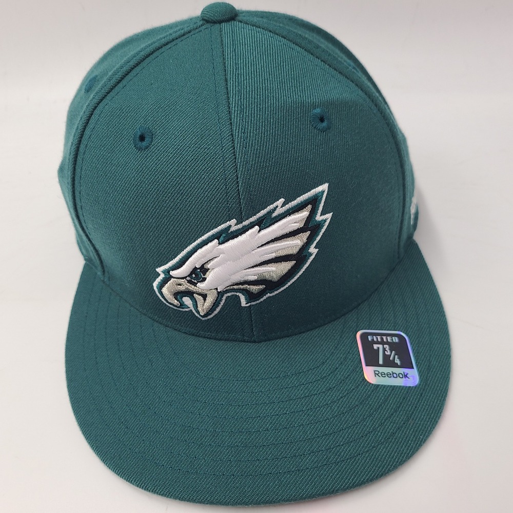 Philadelphia Eagles Hat‎ Fitted 7 3/4 Reebok Green NFL Football Logo Wool Men
